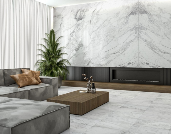 Dinding berlapis marmer atau granit